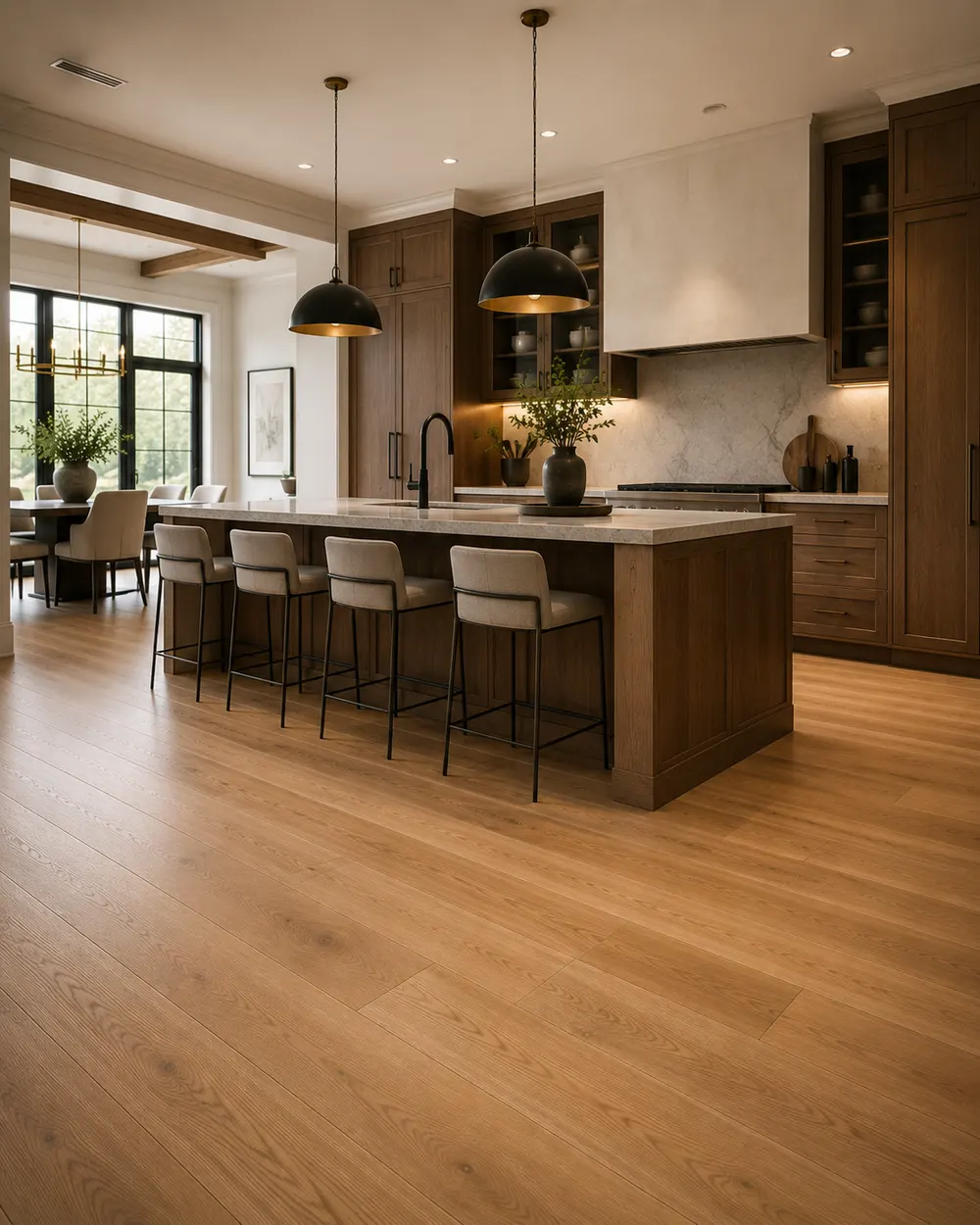 Luxury kitchen with engineered oak flooring